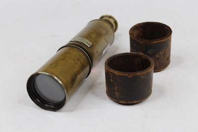 Lot 401 - A circa 1900 brass five drawer telescope,...