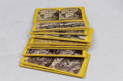 Lot 409 - A collection of S Thompson stereoscopic...