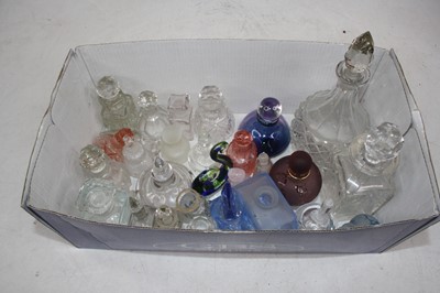 Lot 466 - A collection of glass scent bottles