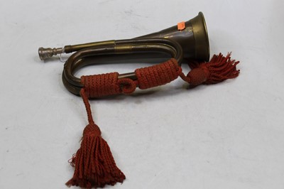 Lot 32 - An early 20th century brass and copper bugle