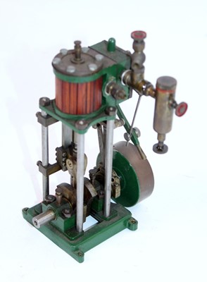 Lot 83 - A miniature vertical stationary steam engine,...