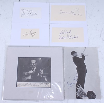 Lot 1215 - A collection of signed items bearing the...