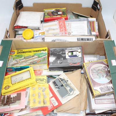 Lot 748 - Two large trays full of 00 gauge kits and...