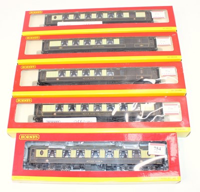 Lot 754 - Five Hornby Pullman coaches: 2 x R4144 ‘Car...