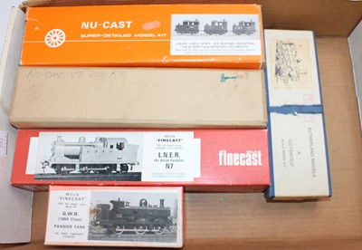 Lot 792 - Five partly built 00 gauge loco kits,...