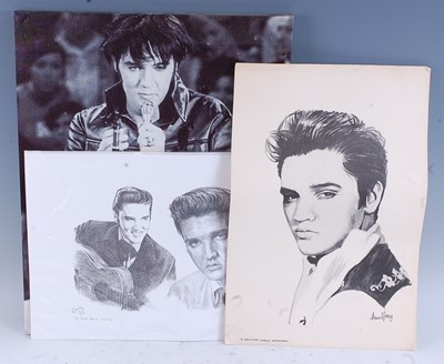 Lot 1164 - Elvis Presley, a collection of memorabilia to...