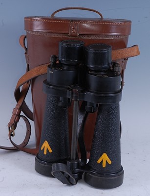 Lot 97 - A pair of WW II period Naval binoculars,...