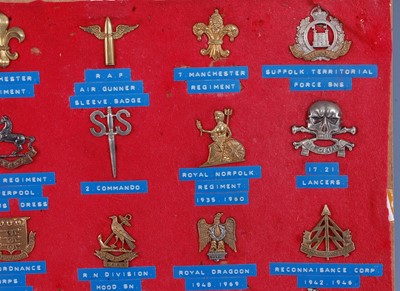 Lot 277 - A collection of cap badges and insignia to...