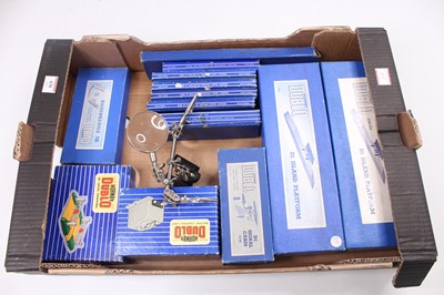 Lot 438 - Large tray containing Hornby Dublo accessories:...