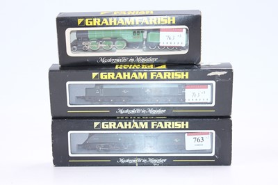 Lot 763 - Three Graham Farish N gauge locos: 372-153 A4...