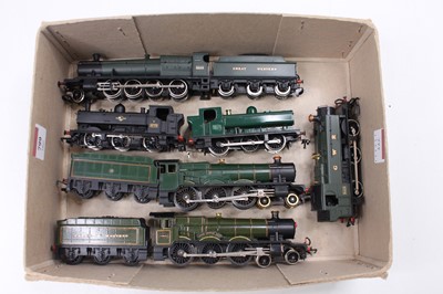 Lot 799 - Six unboxed locos: Hornby 2-8-0 GW 2859 loco &...