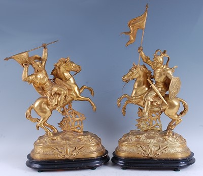 Lot 2292 - A pair of late 19th century gilt spelter...