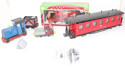 Lot 415 - Tray containing: G scale items: LGB Toy Train...