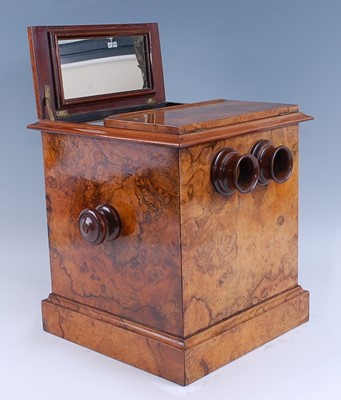 Lot 2285 - A Victorian burr walnut table-top stereoscopic...