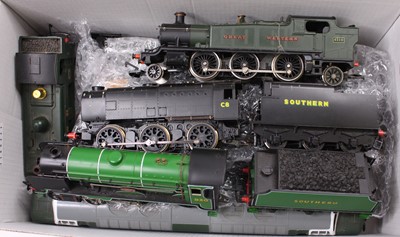 Lot 424 - Seven mainly Hornby locos, unboxed: Southern...