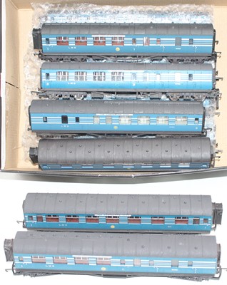 Lot 429 - Ten Hornby Coronation Scot coaches, blue with...