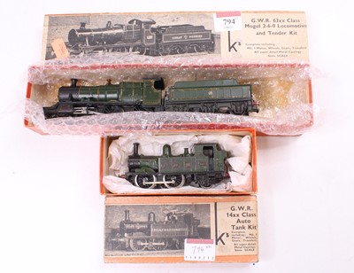 Lot 794 - K's Kits 00 Gauge Boxed White metal kit built...