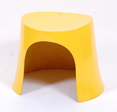 Lot 587 - A 1960s Danish yellow fibreglass stool by...