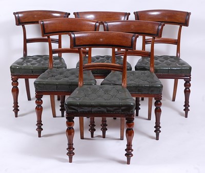 Lot 2459 - A set of six early Victorian mahogany barback...