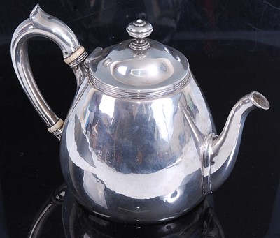 Lot 2121 - A Victorian silver bachelors teapot, of plain...