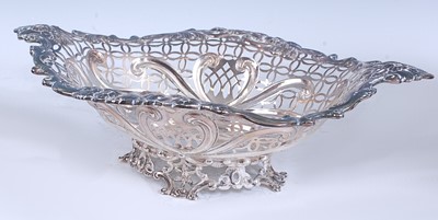 Lot 2122 - A Victorian silver openwork sweetmeat dish, of...