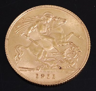 Lot 2065 - Great Britain, 1911 gold half sovereign,...