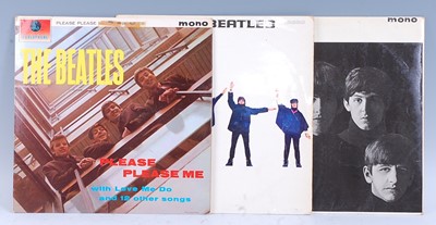 Lot 1074 - The Beatles, a collection of three LP's to...