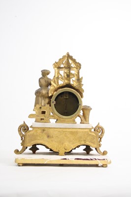 Lot 21 - A 19th century French gilt metal and alabaster...