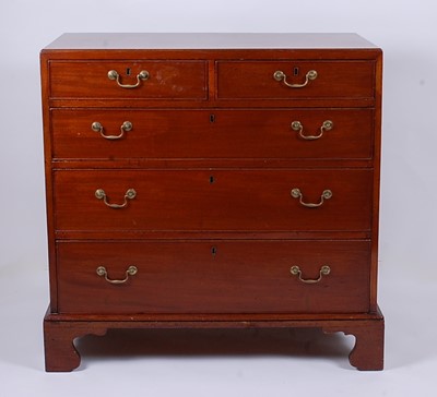 Lot 2469 - A George III mahogany squarefront chest,...