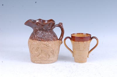 Lot 35 - A Doulton and Watts Lambeth stoneware jug,...