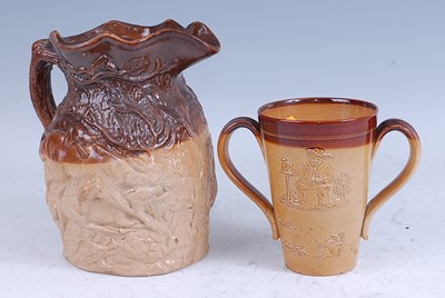 Lot 35 - A Doulton and Watts Lambeth stoneware jug,...