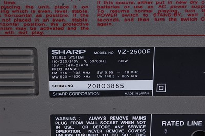 Lot 1013 - A Sharp VZ-2500 Boombox, circa 1982, having a...