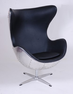 Lot 624 - After Arne Jacobsen - an 'Aviation' Egg chair,...