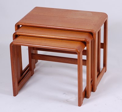 Lot 558 - O'Donnell Design Ltd - a 1960s teak nest of...