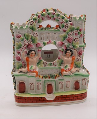 Lot 34 - A 20th century Staffordshire style pocket...