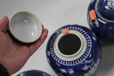 Lot 45 - A matched set of four Chinese blue & white...