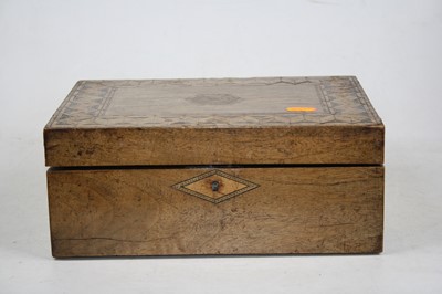 Lot 48 - A Victorian walnut writing slope with...