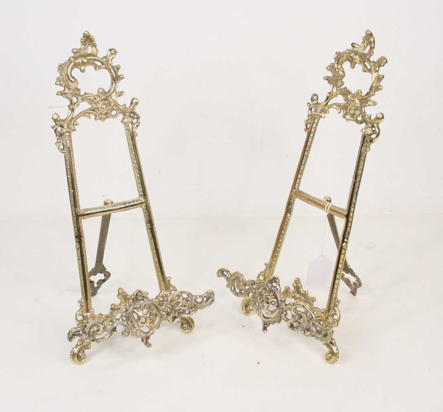 Lot 56 - A pair of 20th century Rococo style brass...