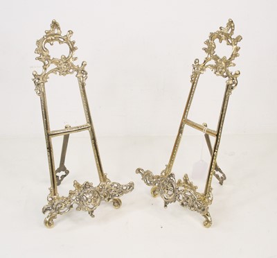 Lot 56 - A pair of 20th century Rococo style brass...