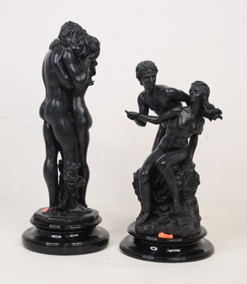 Lot 76 - Two 20th century composition figure groups,...