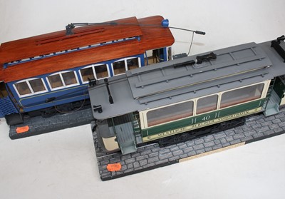 Lot 77 - A handbuilt wooden model of a tram carriage,...