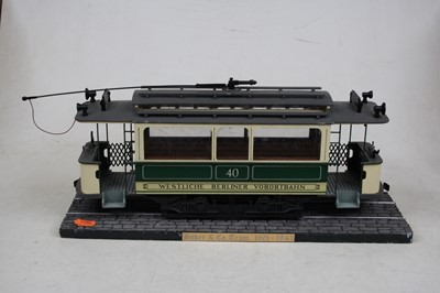 Lot 77 - A handbuilt wooden model of a tram carriage,...