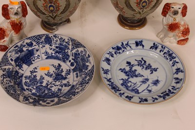 Lot 95 - A 19th century Chinese blue & white plate...