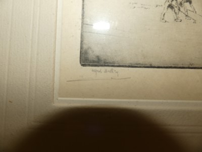 Lot 1044 - Alfred Hartley - An Essex stream, etching,...