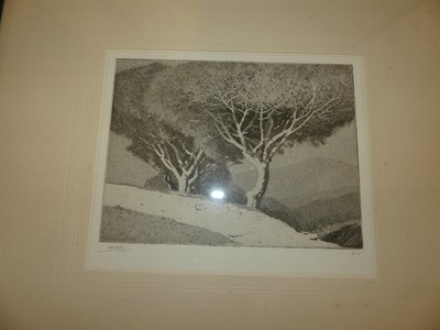 Lot 1044 - Alfred Hartley - An Essex stream, etching,...