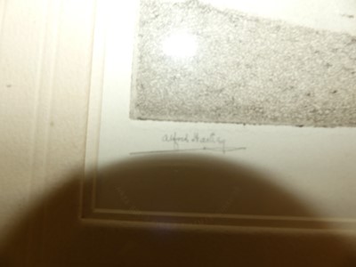 Lot 1044 - Alfred Hartley - An Essex stream, etching,...
