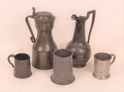 Lot 103 - A collection of 19th century and later pewter...