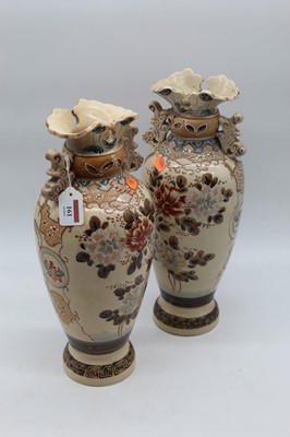 Lot 161 - A pair of 20th century Japanese vases, each...