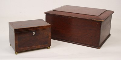 Lot 122 - A George III cross banded mahogany and box...