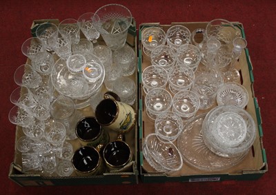 Lot 230 - Two boxes of cut glassware and cermaics, to...